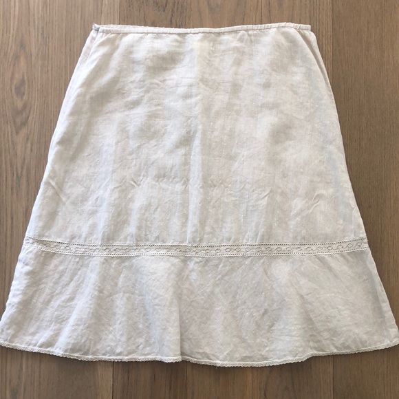 So Be It beige linen skirt size petite Medium - Picture 2 of 4